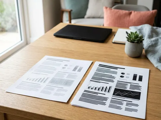 Two printed pages side by side, a light draft print and a dense high-quality print